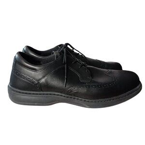 Orthofeet Moreno Black Leather Wingtip Dress Shoes Mens Size 14 Comfort